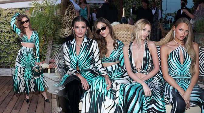Barbara Palvin Wows in Bold Zebra Cavalli Look at Cannes