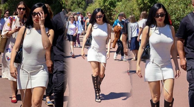 Charli XCX Goes Full Braless with Pokies & Legs on Display in Hot Cannes Stroll