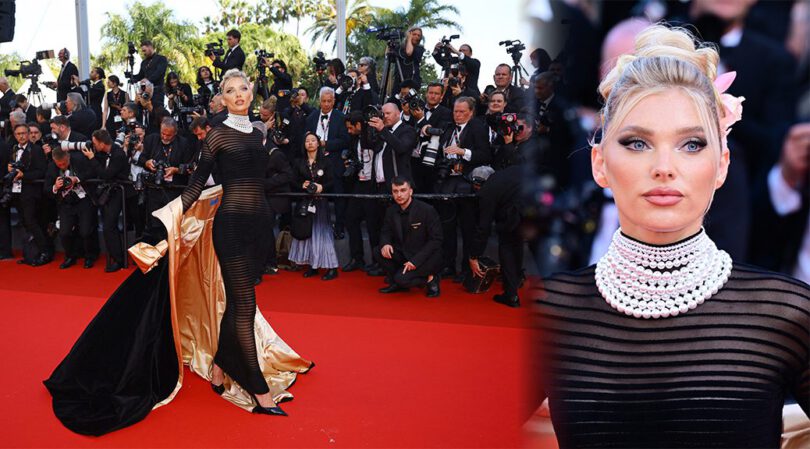 Elsa Hosk Slays in See-Through Black Dress at Cannes — Total Red Carpet Seduction!