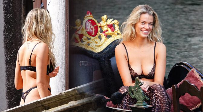 Boobs, Lace & Gondolas: Hailey Clauson’s Sexy Lingerie Show in Italy
