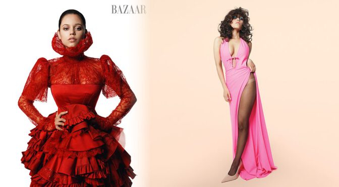 Jenna Ortega’s Hottest BAZAAR Shoot Ever – Bare Legs, Deep Cleavage & Fierce Glam!