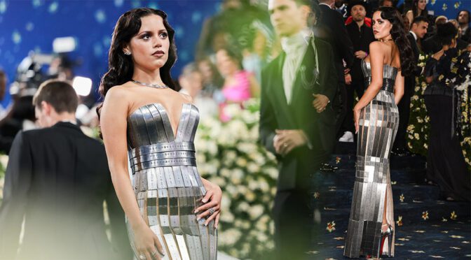 Jenna Ortega Turns Heads at 2025 Met Gala in a Jaw-Dropping Cleavage-Baring Metal Dress