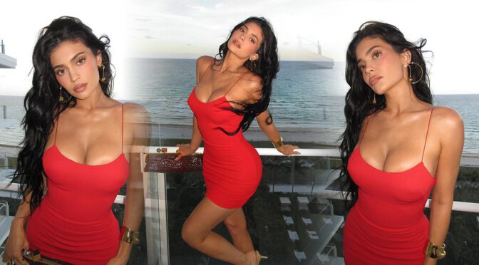 Kylie Jenner Bursts Out of Red Dress—Jaw-Dropping Cleavage on Display!