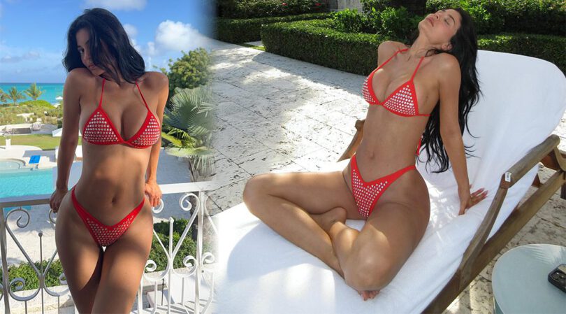 Kylie Jenner’s Boobs and Ass Pour Out of That Tiny Thong Bikini