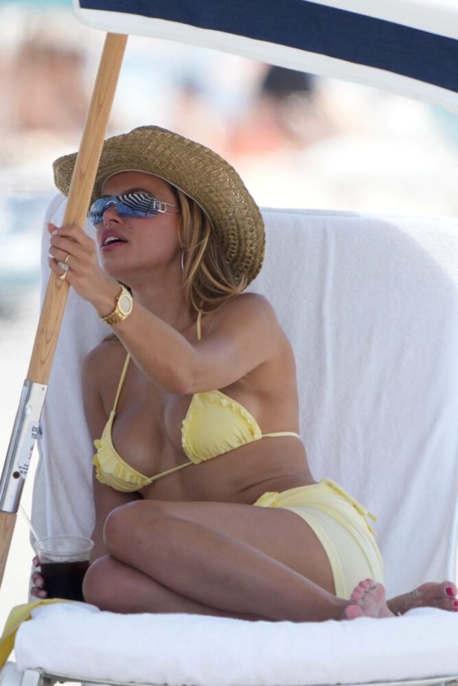 Brooks Nader Yellow Bikini Miami Sexy Body