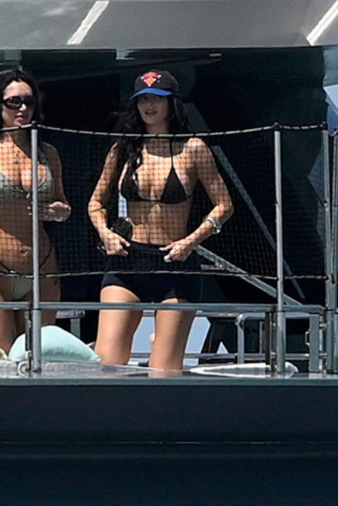 Kylie Jenner Miami Yacht Black Bikini