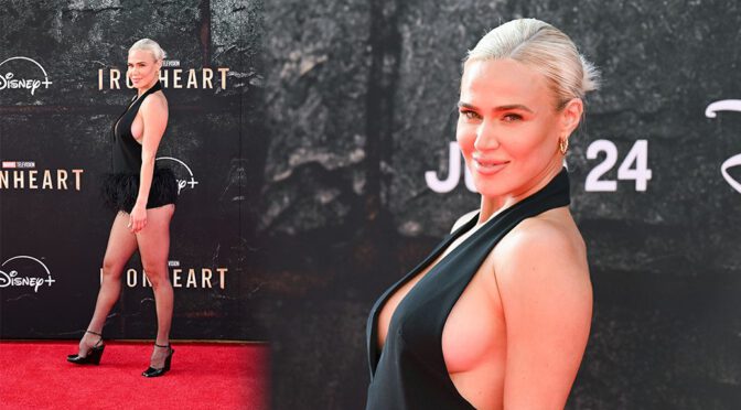 Boobs, Legs & Feathers: CJ Perry Unleashes NSFW Glam at Ironheart Premiere