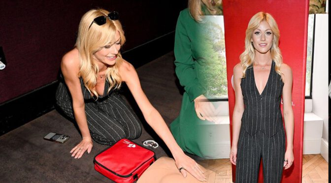 Katherine McNamara’s Boobs Stole the Show in Deep-Cut Jumpsuit!