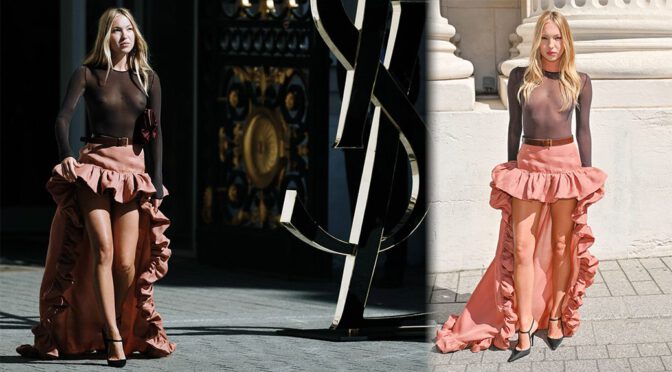 Nipples Out, Legs On Display: Lila Moss’ Outrageously Sexy YSL Look