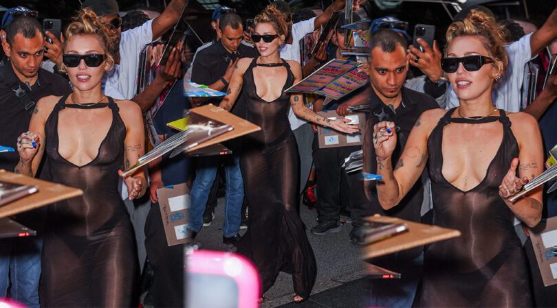 Bare & Bolder Than Ever: Miley Cyrus Flashes Fans in See-Through Gown