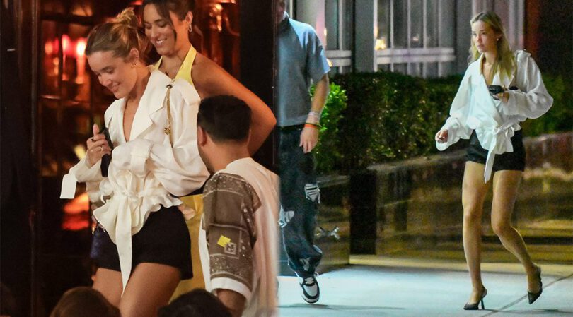 Olivia Ponton Flaunts Her Bare Legs in Tiny Shorts During Steamy NYC Night Out