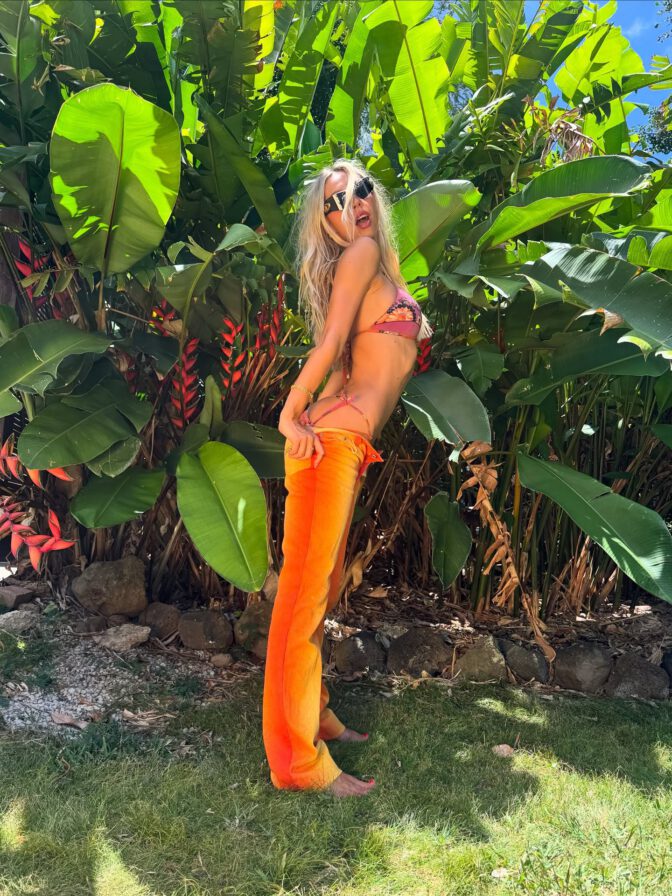 Alexis Ren Thong Tease Bikini Low Rise Ass Boobs