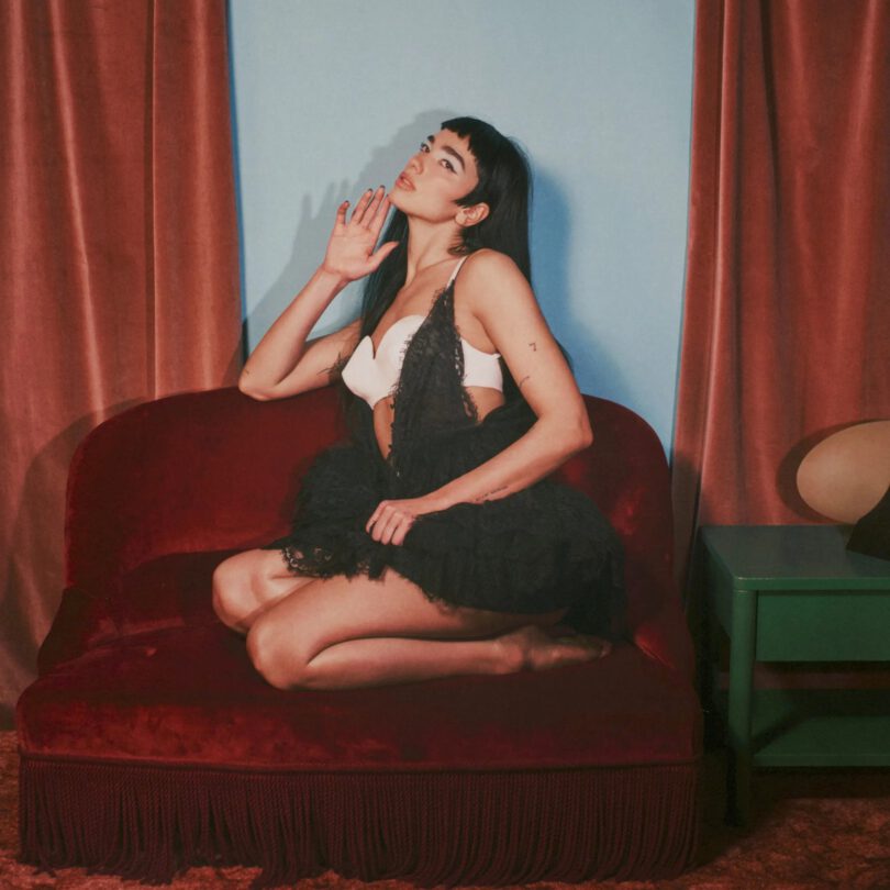 Dua Lipa Sexy Vogue Uk Red Corset Booty