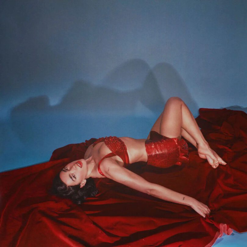 Dua Lipa Sexy Vogue Uk Red Corset Booty