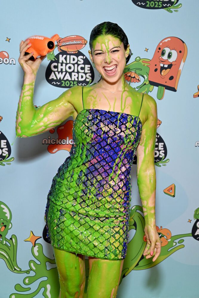 Kira Kosarin Kcas Tight Mini Slime Dress