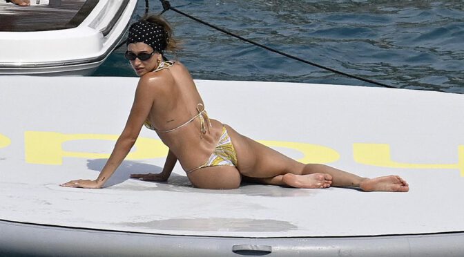 Hailey Bieber’s Ass Steals the Show in Barely-There Bikini in Mallorca