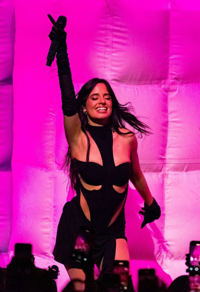 Camila Cabello London Concert Sexy Black Dress