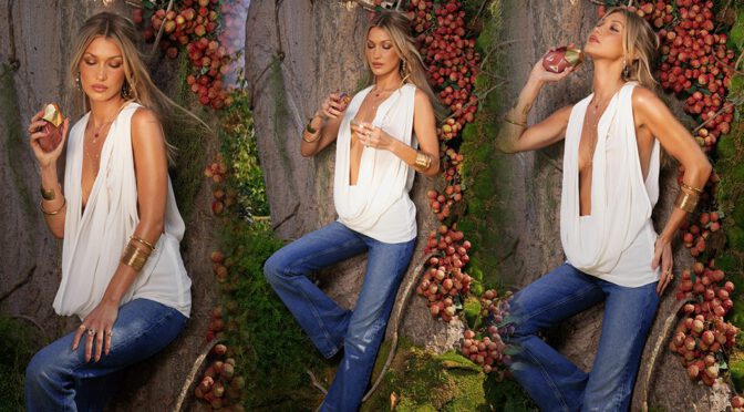 Bella Hadid’s Sideboob Stuns in Sultry Fragrance Launch