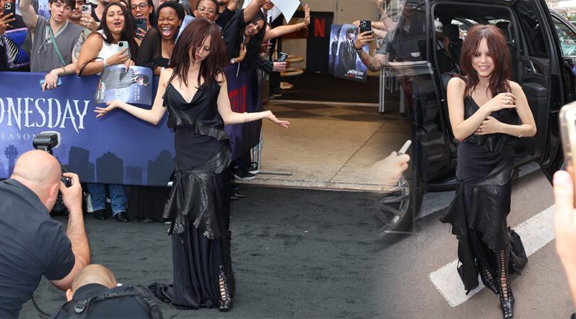 Jenna Ortega Unleashes Cleavage & Killer Curves in Black Dress at Wednesday Season 2 NYC Screening!