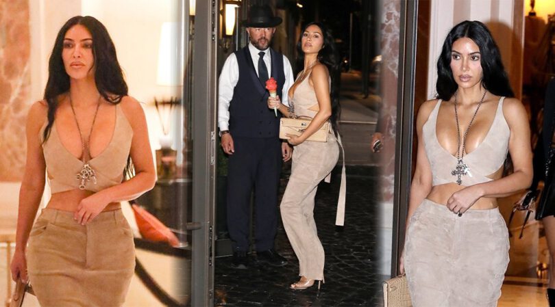 Kim Kardashian’s Curves Steal the Show at Piazza Navona Dinner