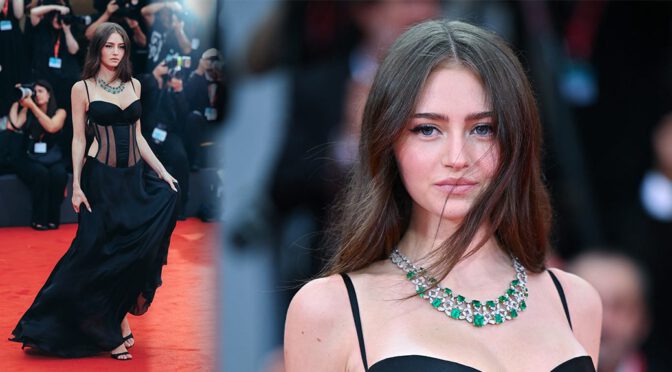 Leni Klum Dazzles in Sheer Black Gown on Venice “La Grazia” Red Carpet