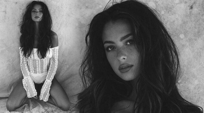 Mishka Silva Stuns in Sheer Lace for Collin Stark Shoot