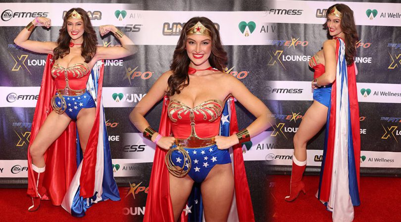 Rachel Pizzolato Rocks Wonder Woman Cosplay – Curves, Cleavage & Power at TheFitExpo!