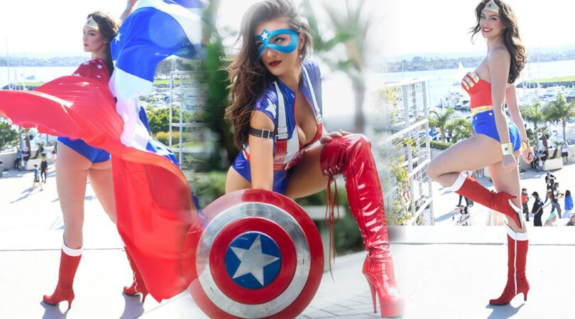 Rachel Pizzolato’s Sexed-Up Superheroine Cosplay: Booty & Cleavage Show