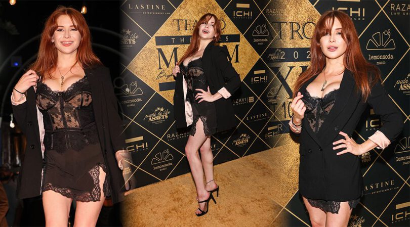 Renee Olstead’s Explosive Cleavage – MAXIM Hot 100 Red Carpet