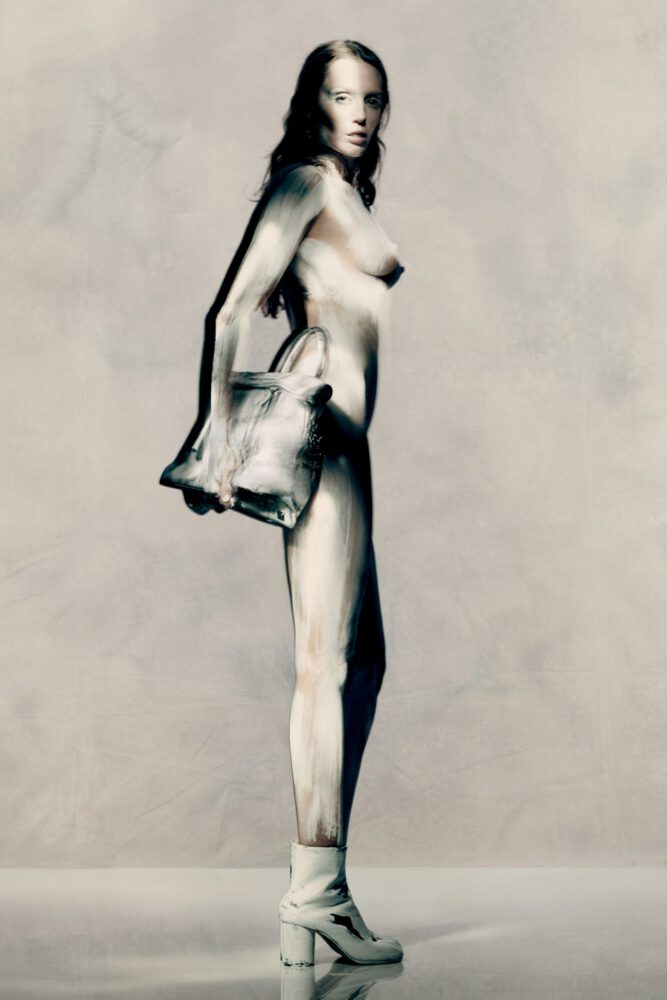 Miley Cyrus Nude Topless Body Paint Maison Margiela