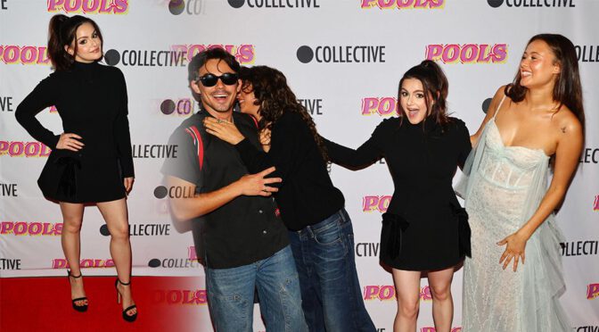 Ariel Winter Stuns in Black Mini Dress at “POOLS” Premiere