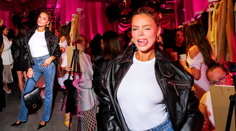 Brooks Nader Busts Out in Tight White Tee at NYFW Party