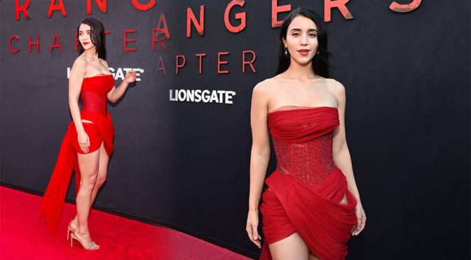 Caylee Cowan’s Cleavage & Legs Dominate Red Carpet