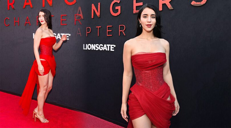 Caylee Cowan’s Cleavage & Legs Dominate Red Carpet