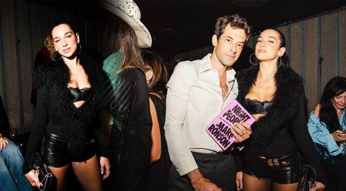 Dua Lipa Flashes Cleavage in Sexy Black Outfit at Mark Ronson Event