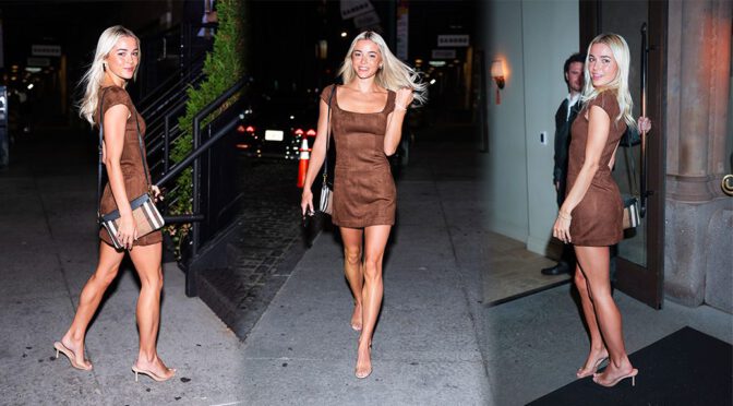 Olivia Dunne’s Killer Legs & Tight Mini Steal Bieber’s Party Spotlight