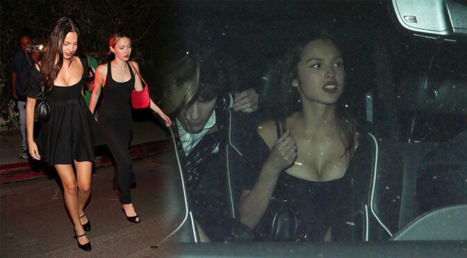 Olivia Rodrigo Busts Out in Cleavage-Baring Mini Dress at Emmys Party