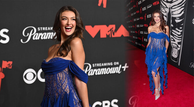 Rachel Pizzolato’s Sexy See-Through Corset Dress at VMAs