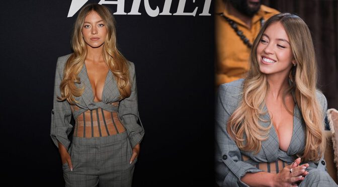 Sydney Sweeney’s Boobs Spill Out of Plunging Blazer at TIFF 2025