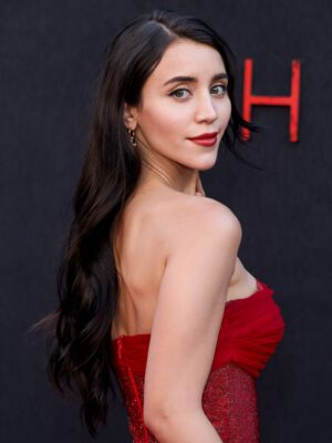 Aylee Cowan Cleavage Thigh Slit Dress