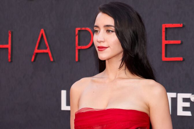 Aylee Cowan Cleavage Thigh Slit Dress