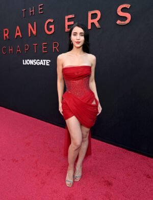 Aylee Cowan Cleavage Thigh Slit Dress