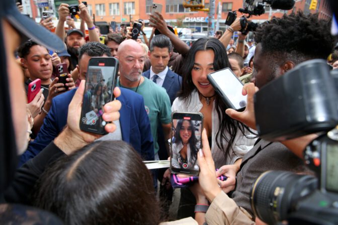 Dua Lipa Cleavage Lace Bra Nyc