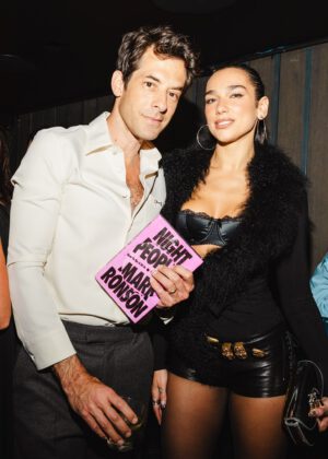 Dua Lipa Cleavage Legs Leather Shorts Nyc