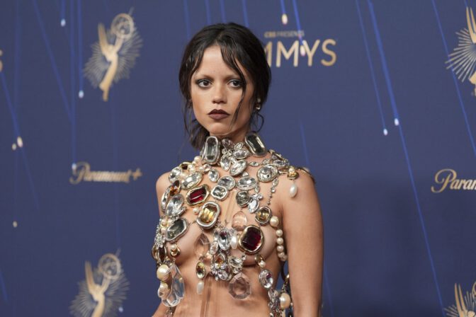 Jenna Ortega Nearly Topless Jewels Emmys