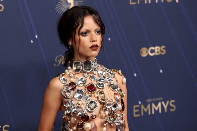 Jenna Ortega Nearly Topless Jewels Emmys
