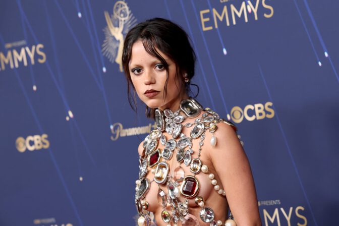 Jenna Ortega Nearly Topless Jewels Emmys