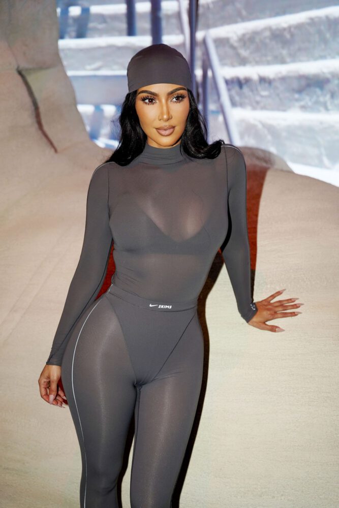 Kim Kardashian Big Booty Boobs Sheer Catsuit