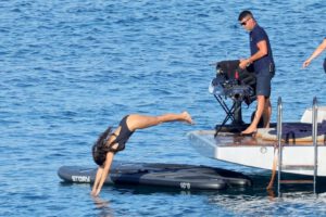 Nina Dobrev Wet Thong Monokini Booty