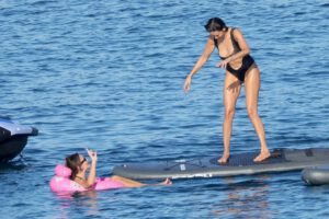 Nina Dobrev Wet Thong Monokini Booty